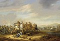 A Cavalry And Infantry Battle Scene Near A Stream - Abraham van der Hoef