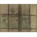 Vue De La Cour Des Clayes A Travers Une Fenetre - Edouard (Jean-Edouard) Vuillard