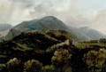 View Of The Mountains Near Tivoli - Auguste Jean-Baptiste Vinchon