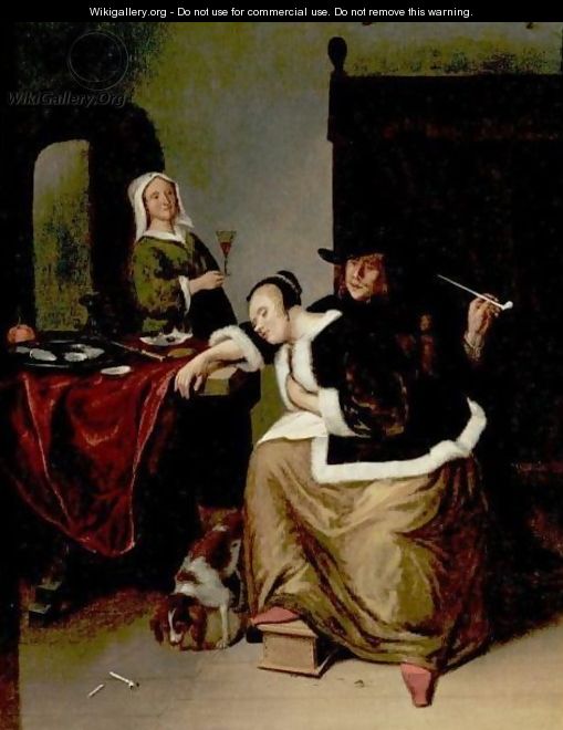 Woman Asleep At A Table - (after) Jan Steen