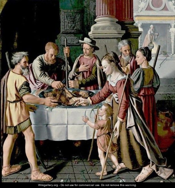The First Passover Feast - Huybrecht Beuckelaer
