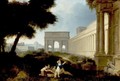 Classical Figures In An Architectural Landscape - Jean Lemaire