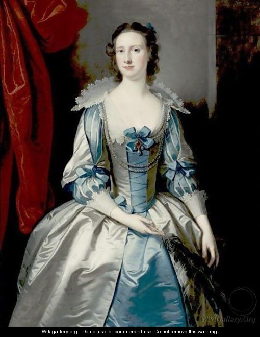 Portrait Of A Lady, Said To Be Mrs. Fryer - Thomas Hudson