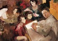 Self Portrait Of The Artist With His Family - Philip Andreevich Maliavin