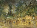 The Tour St. Jacques, Paris, By Night - Konstantin Alexeievitch Korovin