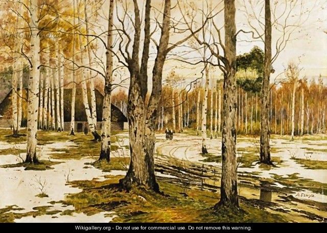 Forest In Early Winter - Albert Nikolaevich Benois