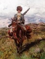 Cossack On Horseback - Franz Roubaud