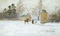 The Artist With Leo Tolstoy At The Entrance To Yasnaya Polyana - Ivan Pavlovich Pokhitonov