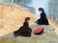 To Piger Der Hviler Ved Vejen (Two Girls Resting On A Path) - Hans Anderson Brendekilde