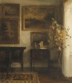 Vase Med Blomster (Interior With A Vase Of Flowers) - Carl Vilhelm Holsoe