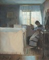 Kvinde Der Syr (Woman Sewing By A Window) - Peder Vilhelm Ilsted