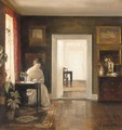 Interior Med En Kvinde Der Laser (Interior With A Woman Reading) - Carl Vilhelm Holsoe