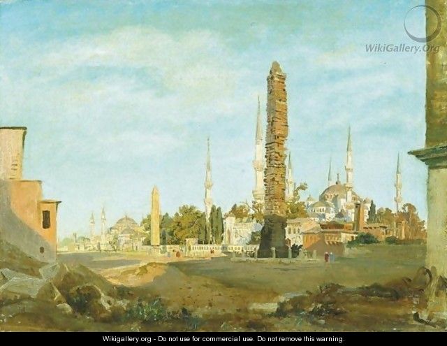 The Brazen Column And Egyptian Obelisk, The Blue Mosque And Haghia Sophia Beyond - Harold Jerichau