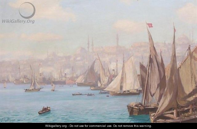 View Of Constantinople From The Bosphorus - Georg Macco