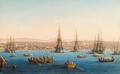 Fleet Of Ships Before A Turkish Coastal Town - Louis Lottier