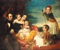 Alexander Constantine Ionides And His Wife Euterpe, With Their Children Constantine Alexander, Aglaia, Luke And Alecco - George Frederick Watts