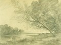 Paysage Au Grand Arbre - Jean-Baptiste-Camille Corot