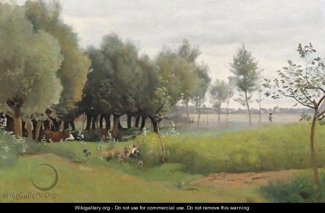 Saulaie Avant La Fenaison - Jean-Baptiste-Camille Corot