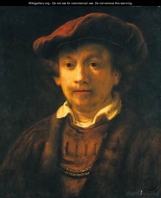 Ritratto Di Rembrandt Con Berretto E Catena D