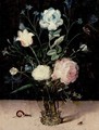 Still Life Of Flowers In A Glass Vase - (after) Jan The Elder Brueghel