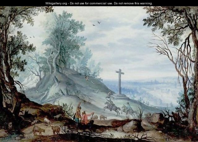 Wooded Landscape With Travellers - (after) Jan The Elder Brueghel