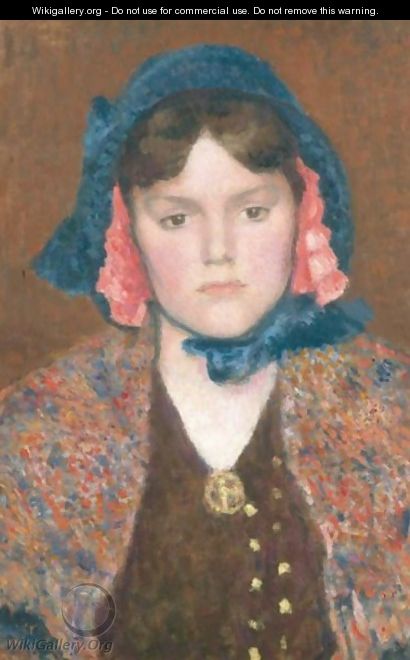 Girl With Shawl - Georges Lemmen