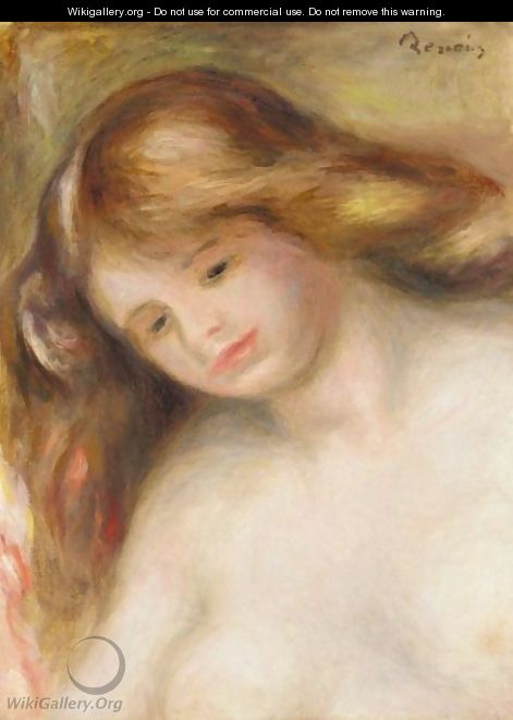 Jeune Femme Au Buste Nu - Pierre Auguste Renoir