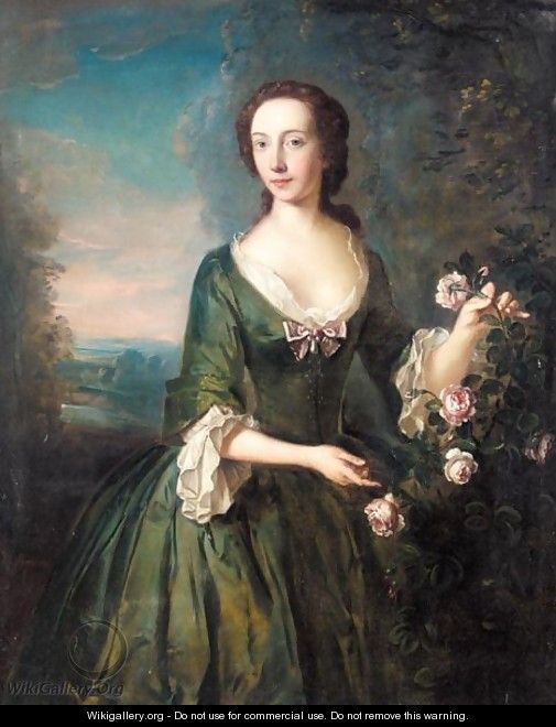 Portrait Of Mrs Hamilton Gordon Of Newhall - Philipe Mercier