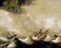 Ships In A Stormy Sea - Pieter the Elder Mulier