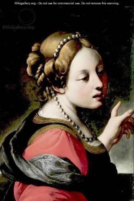 Portrait Of A Young Woman - (after) Antiveduto Gramatica