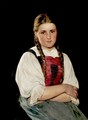 Portrait Of A Young Girl With Braids - Hugo Kauffmann