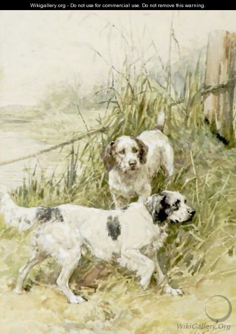 Two Setters By A Marsh - Charles Olivier De Penne