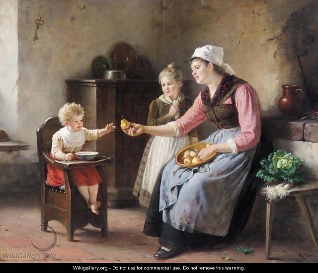Die Birnenschalerin (Peeling Pears) - Rudolf Epp