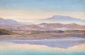 Mountainous Landscape In The Early Morning Mist - August Lucas