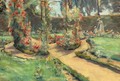 Der Rosengarten In Wannsee Mit Der Tochter Und Der Enkelin Des Kunstlers (The Rose Garden In Wannsee With The Artist's Daughter And Grand-Daughter) - Max Liebermann