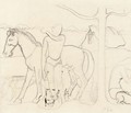 Homme Et Cheval Dans Un Paysage - Paul Gauguin