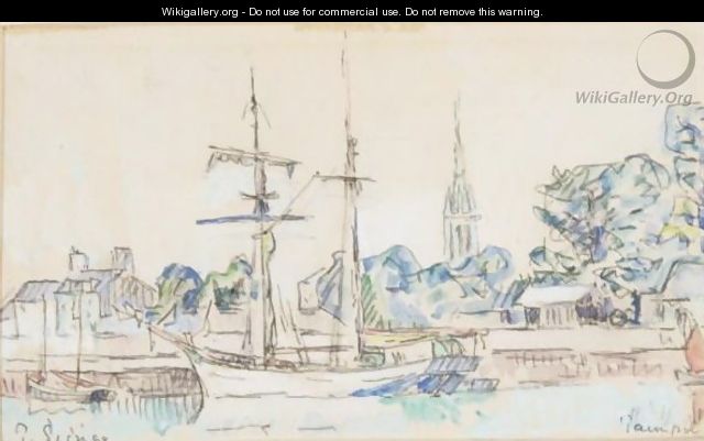 Sailboat At Dock, Paimpol - Paul Signac