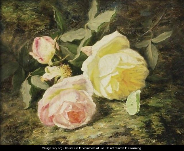 Roses Et Papillon - Simon Saint-Jean