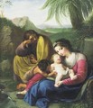 La Sainte Famille Avec Saint Jean-Baptiste Dans Un Paysage - (after) Louis-Gabriel Blanchet