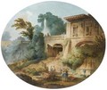 Scenes Animees Dans Un Parc - (after) Hubert Robert
