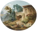 Scenes Animees Dans Un Parc - (after) Hubert Robert