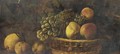 Nature Morte A La Corbeille De Fruits - Ecole Francaise, Xixeme Siecle