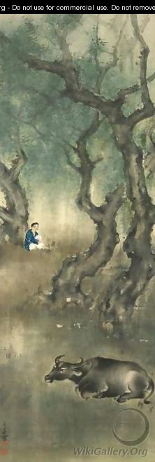 Herdboy Resting In The Woods - Gao Qifeng