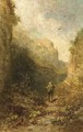 A Hunter In A Mountainous Landscape - Carl Spitzweg