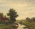 Cows In A Summer Landscape - Jacob Jan van der Maaten