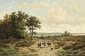 Travellers On A Heath, Gelderland - Anthonie Jacobus Van Wijngaerdt