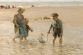 Children Playing On The Beach - Bernardus Johannes Blommers