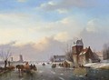 Skaters On A Frozen Water Way - Jan Jacob Coenraad Spohler