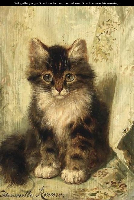A Musing Kitten - Henriette Ronner-Knip