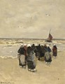 Fisherfolk On The Beach - Gerhard Arij Ludwig Morgenstje Munthe